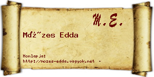 Mózes Edda névjegykártya